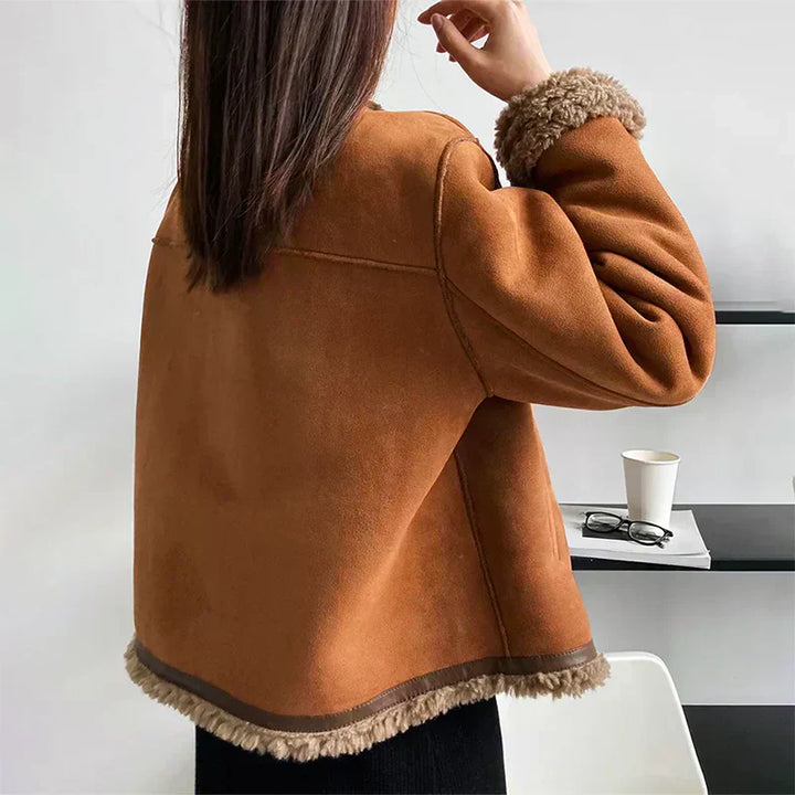 Rosa - Chaqueta Chic de Piel de Oveja