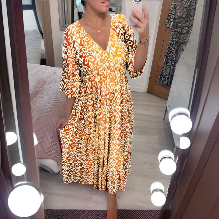 Héloïse | Vestido Midi Impreso