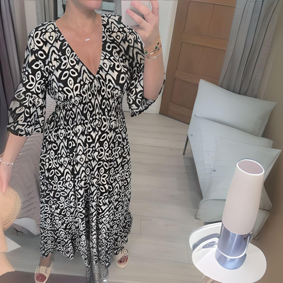 Héloïse | Vestido Midi Impreso