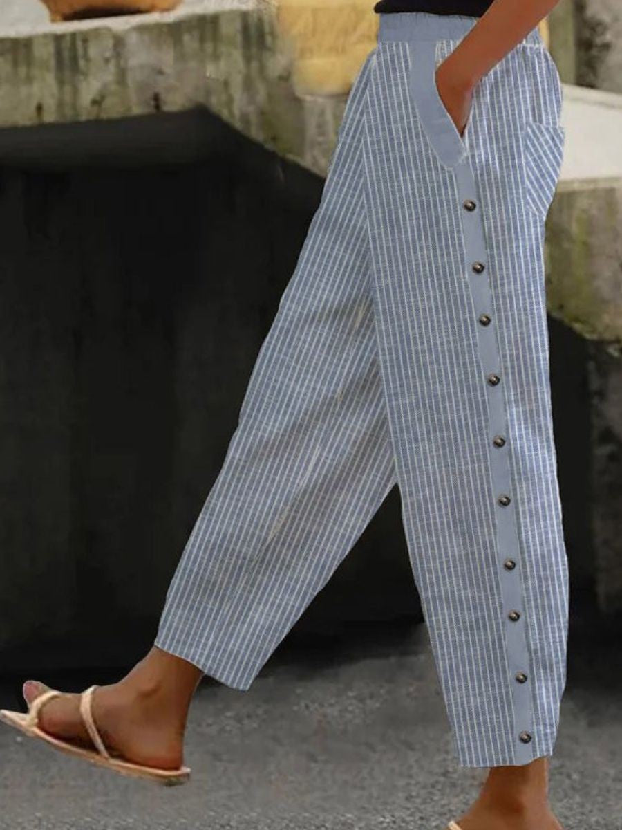 Charlotte | Pantalón Rayado Bohemio Chic