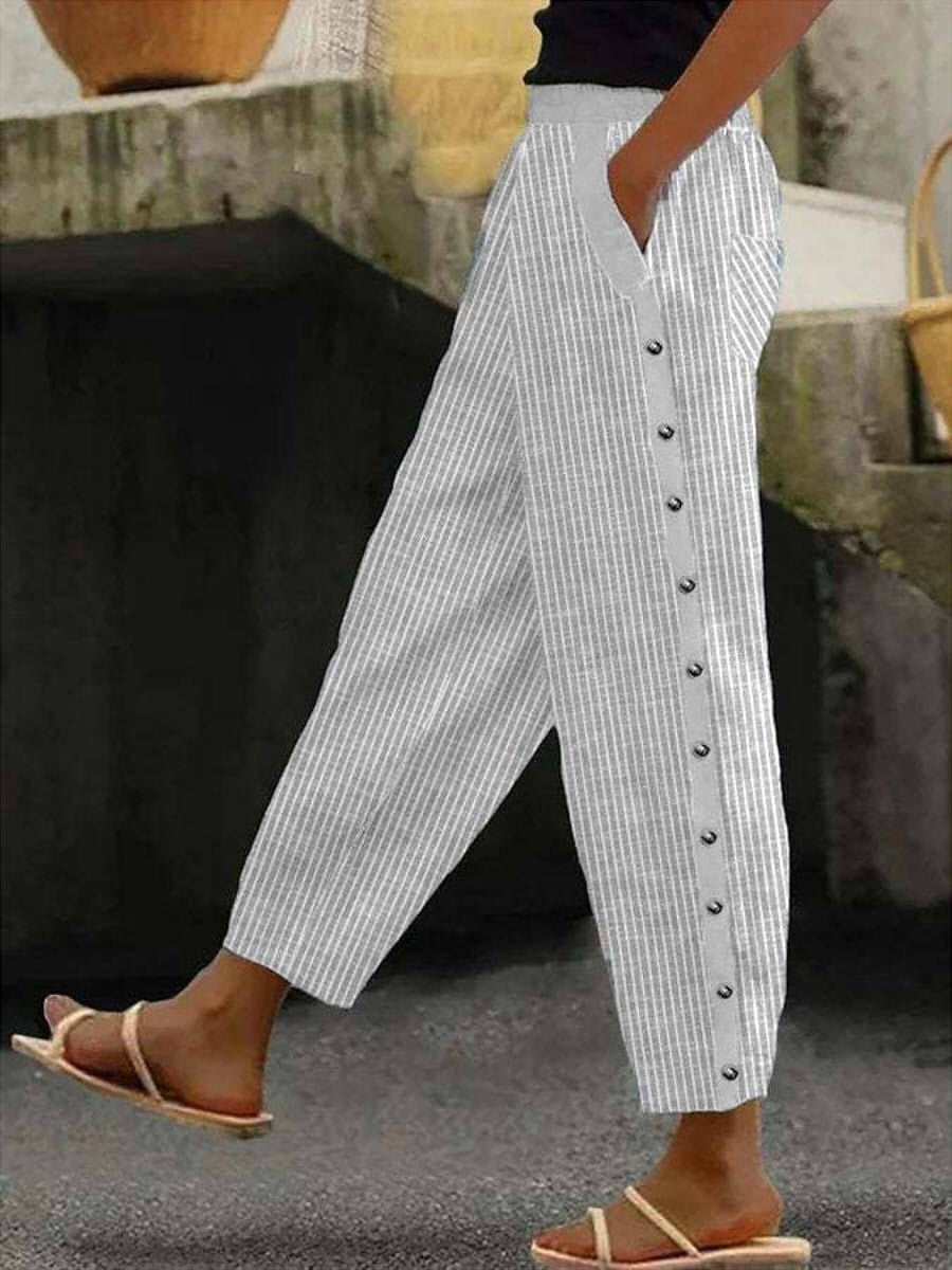 Charlotte | Pantalón Rayado Bohemio Chic