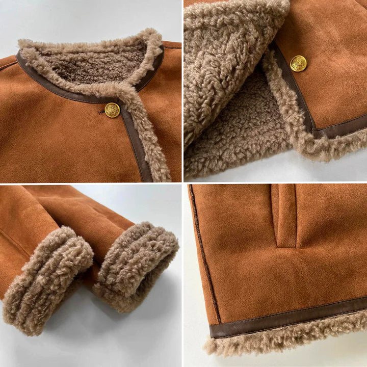 Rosa - Chaqueta Chic de Piel de Oveja
