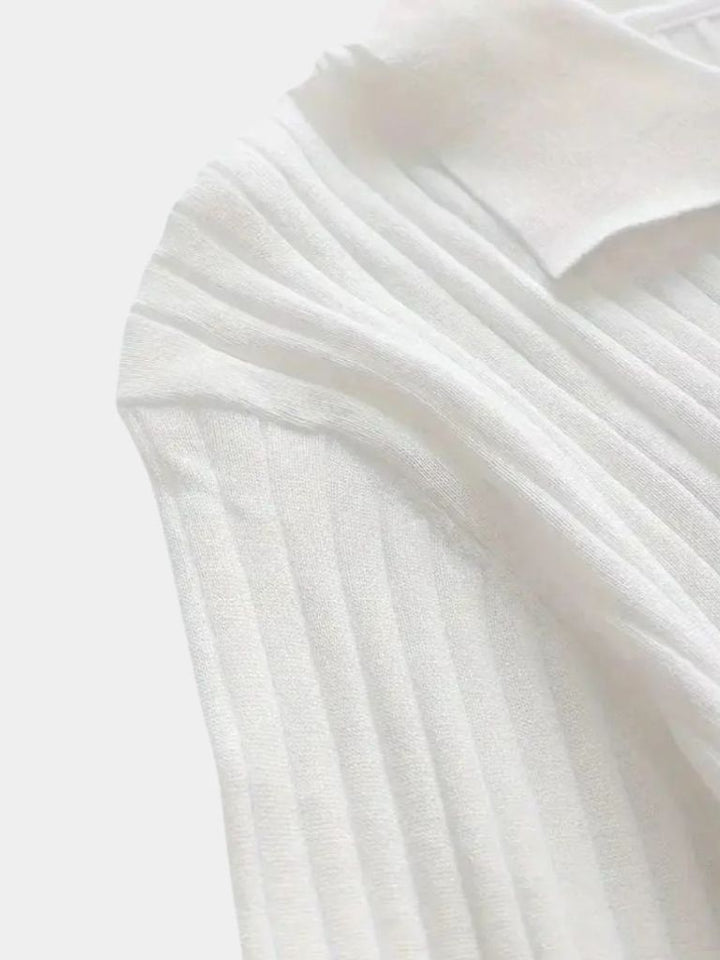 Elegant Open Collar Long Sleeve Polo - Dalton & Rowe
