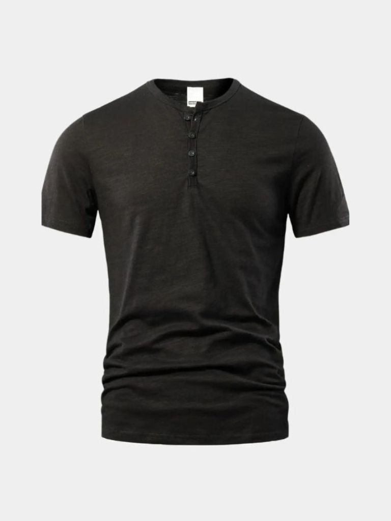 Essential Casual Henley Neck T-Shirt - Dalton & Rowe