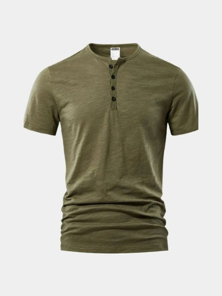 Essential Casual Henley Neck T-Shirt - Dalton & Rowe