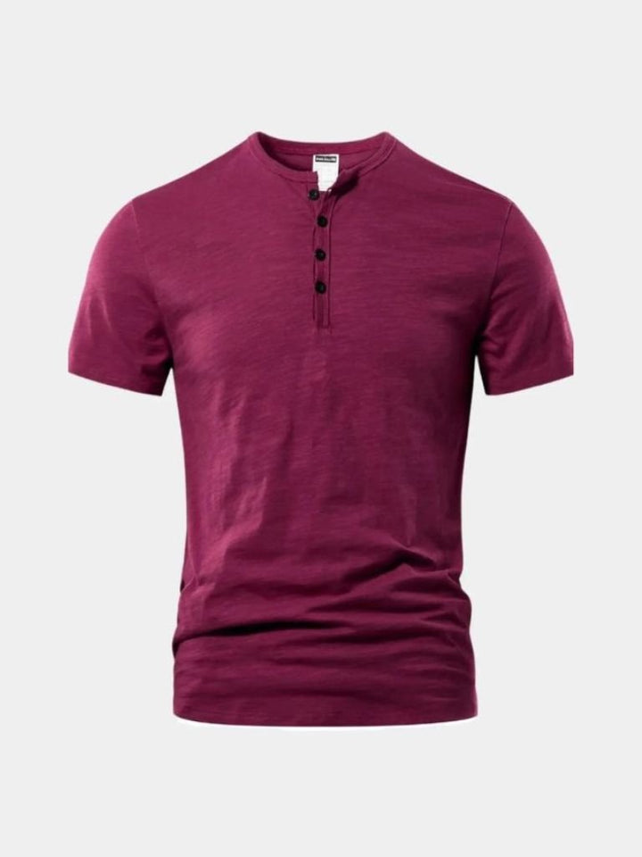 Essential Casual Henley Neck T-Shirt - Dalton & Rowe