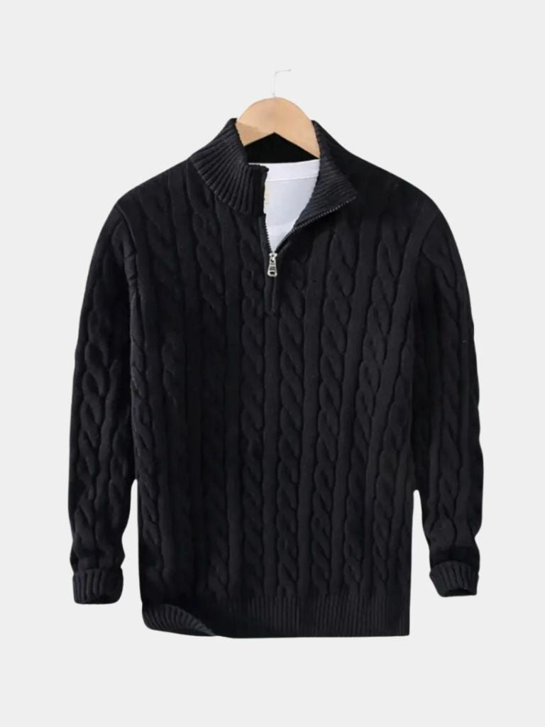 Essential Half Zip Curve Sweater - Dalton & Rowe