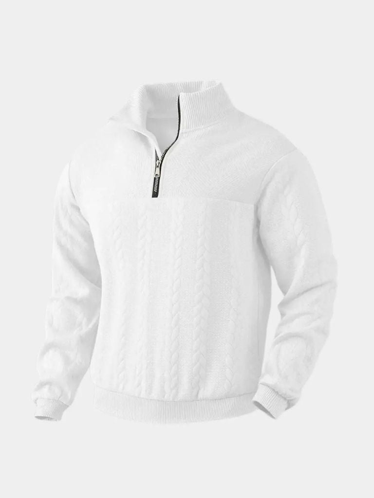 Essential Henley High Collar Quarter Zip Pullover - Dalton & Rowe