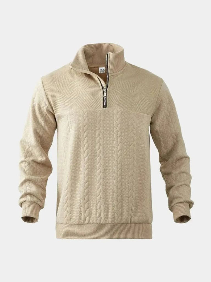 Essential Henley High Collar Quarter Zip Pullover - Dalton & Rowe