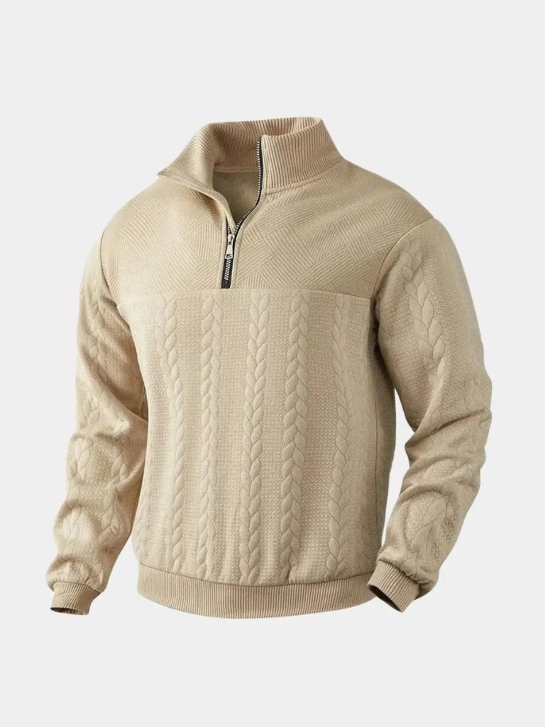 Essential Henley High Collar Quarter Zip Pullover - Dalton & Rowe