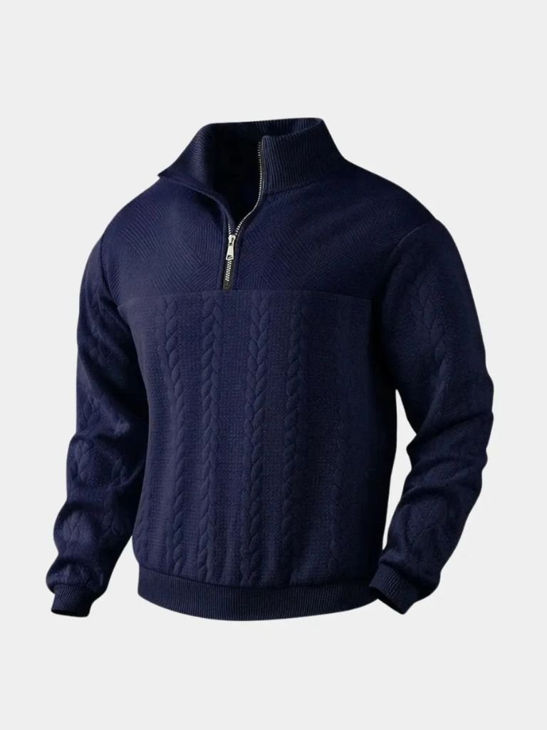 Essential Henley High Collar Quarter Zip Pullover - Dalton & Rowe