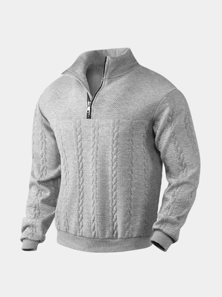 Essential Henley High Collar Quarter Zip Pullover - Dalton & Rowe
