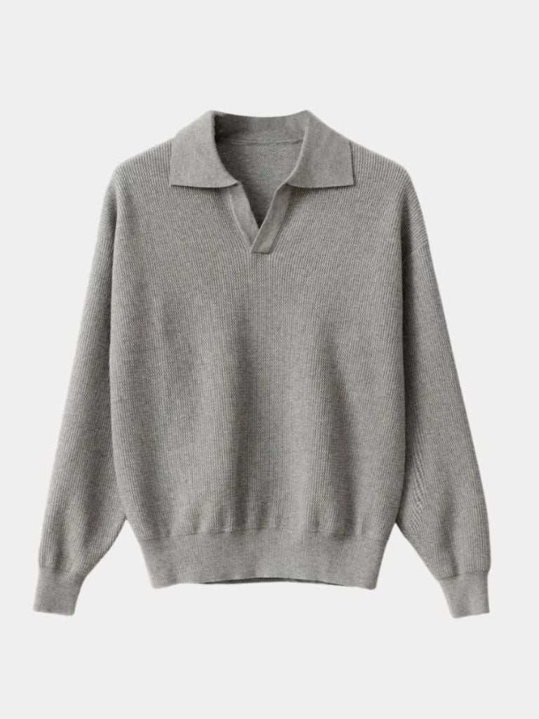 Essential V-Neck Polo Sweater - Dalton & Rowe