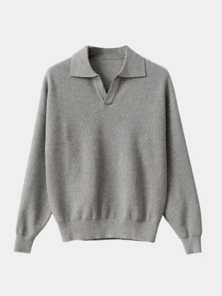 Essential V-Neck Polo Sweater - Dalton & Rowe