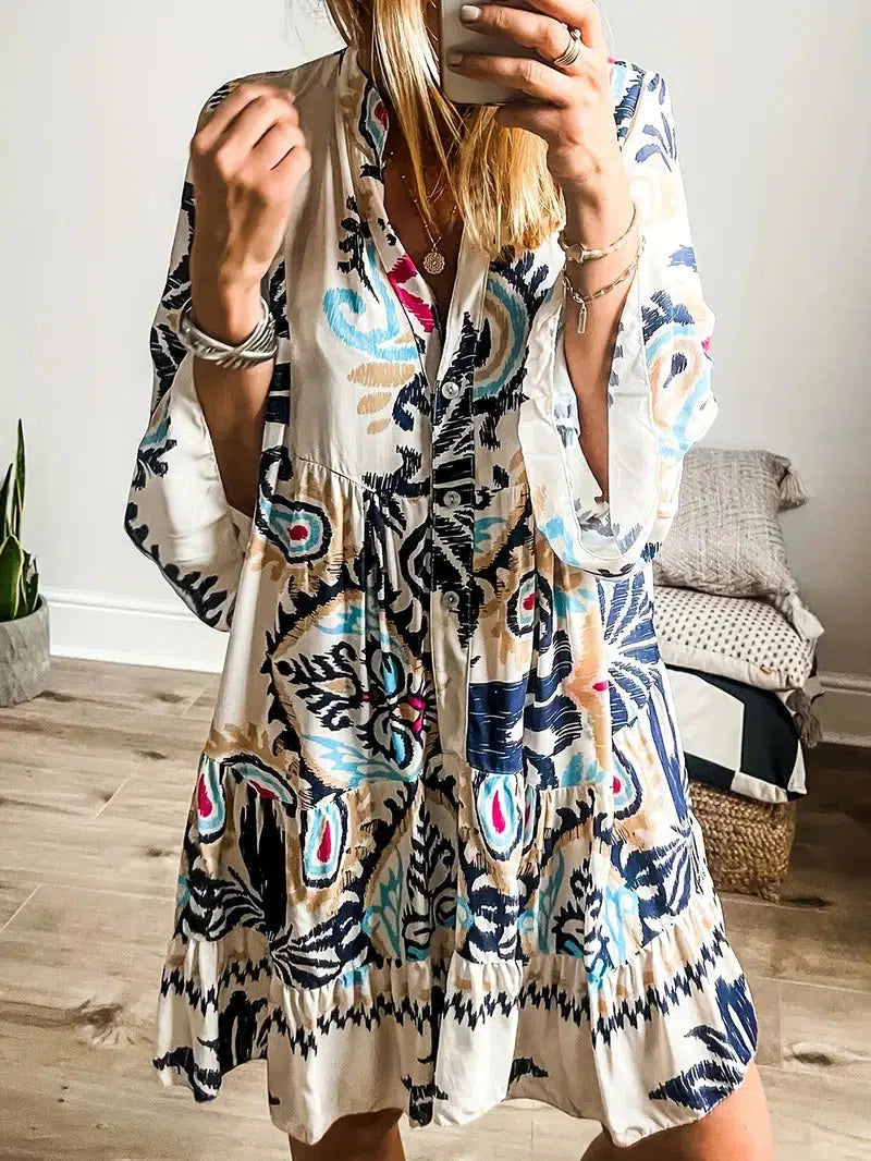 Émilie | Vestido Bohemio Impreso