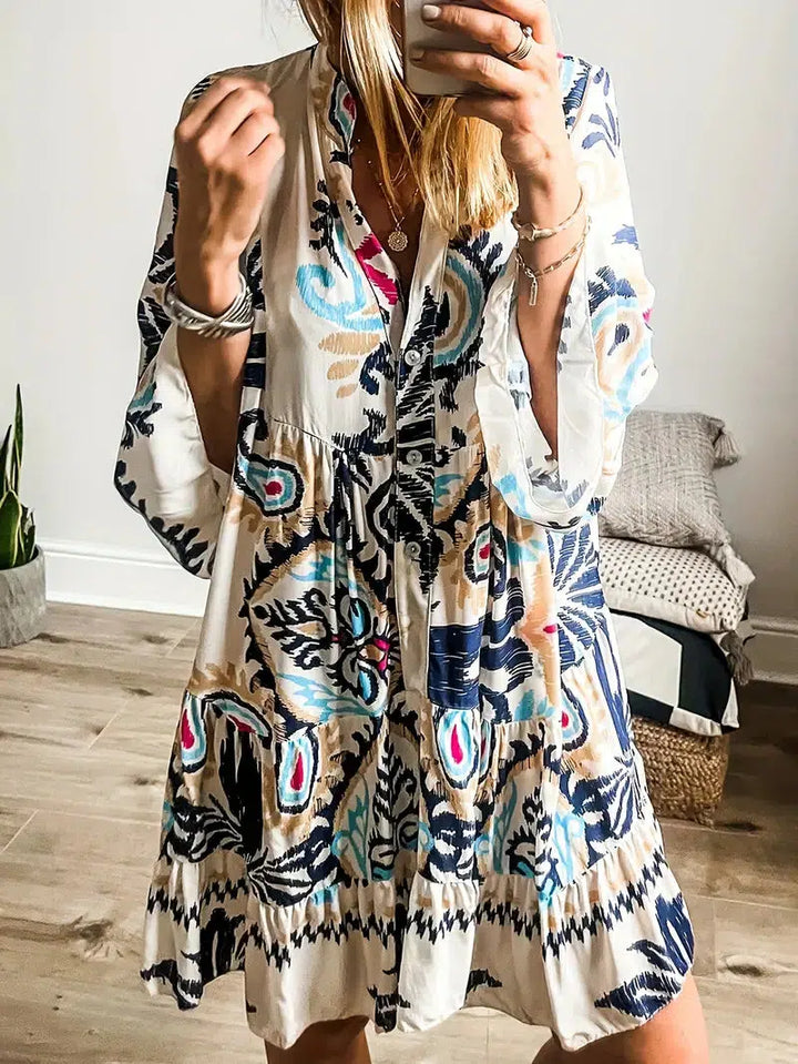 Émilie | Vestido Bohemio Impreso