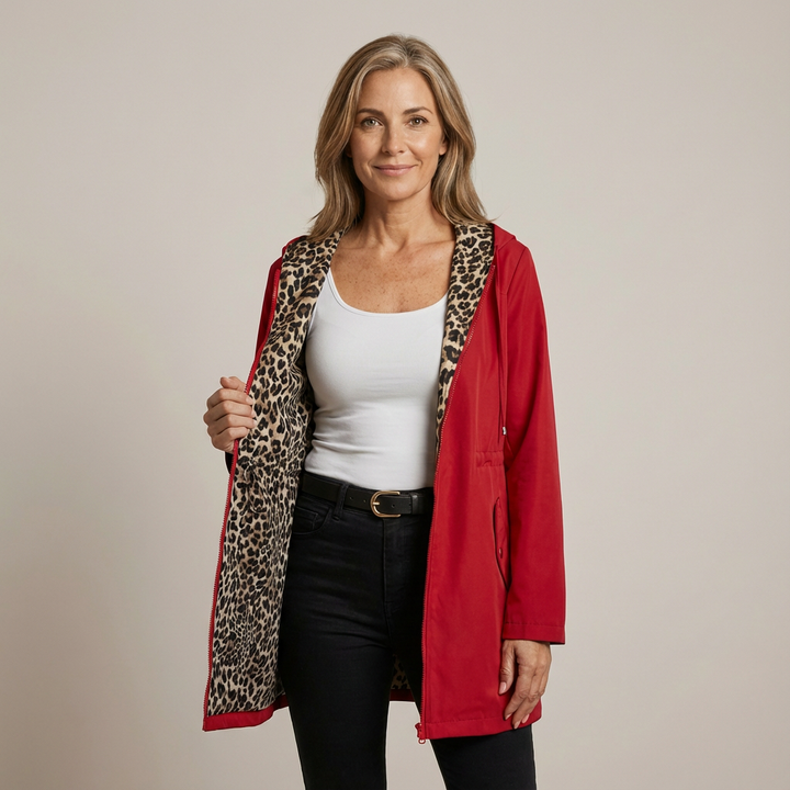 Léa - Abrigo Elegante de Leopardo