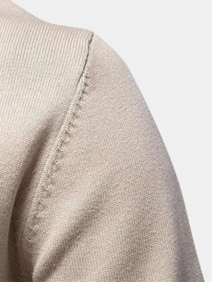 Half Zip Knitwear Solid Color Cardigan Sweater - Dalton & Rowe