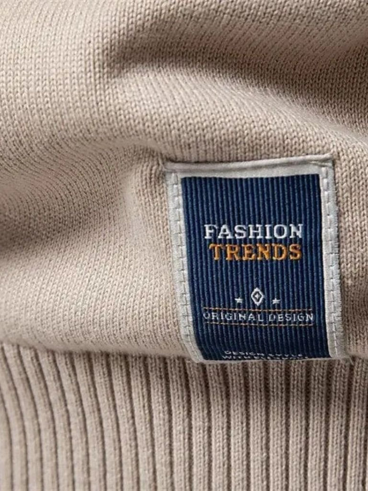 Half Zip Knitwear Solid Color Cardigan Sweater - Dalton & Rowe