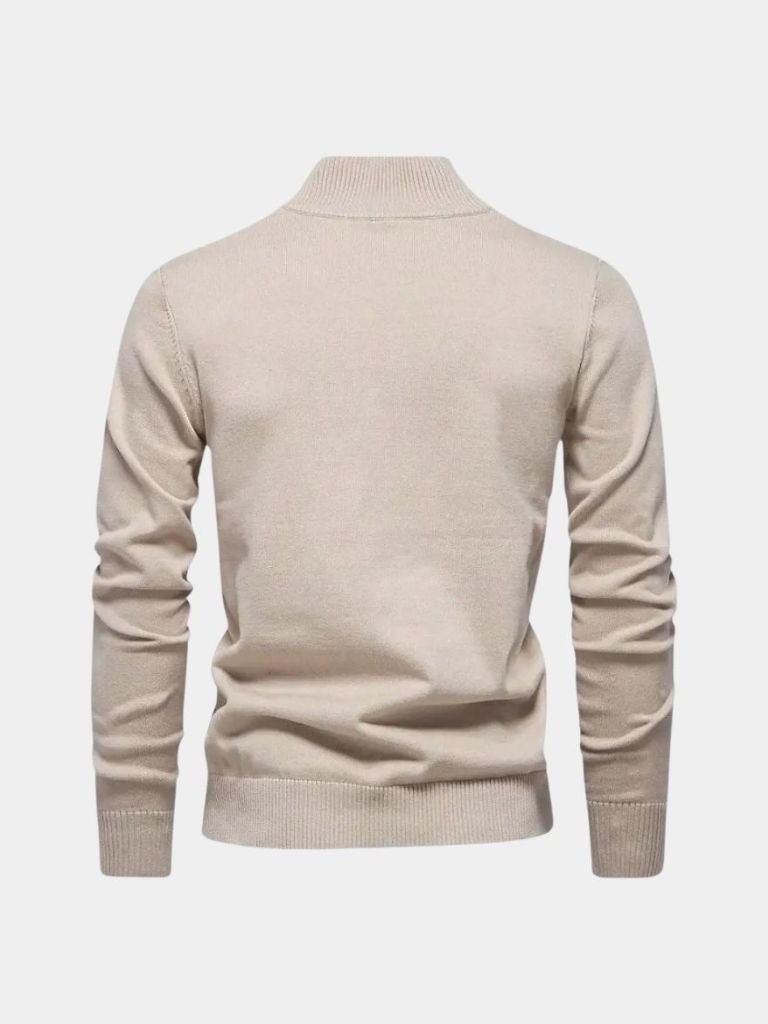 Half Zip Knitwear Solid Color Cardigan Sweater - Dalton & Rowe