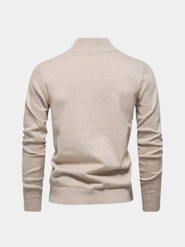 Half Zip Knitwear Solid Color Cardigan Sweater - Dalton & Rowe