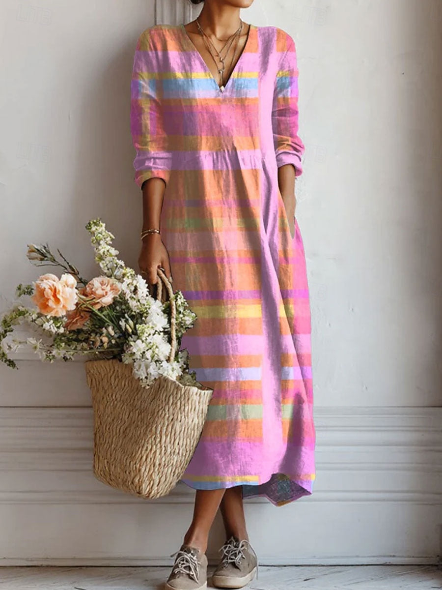 Lison | Vestido Impreso Rayas Pastel