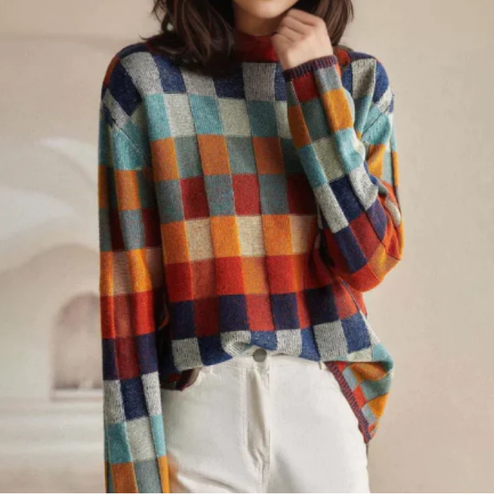Mathilde | Suéter de Cuadros Tendencia