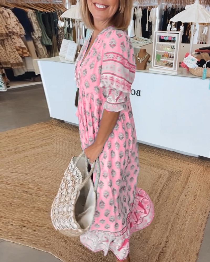 Isaline | Vestido Bohemio Fluido