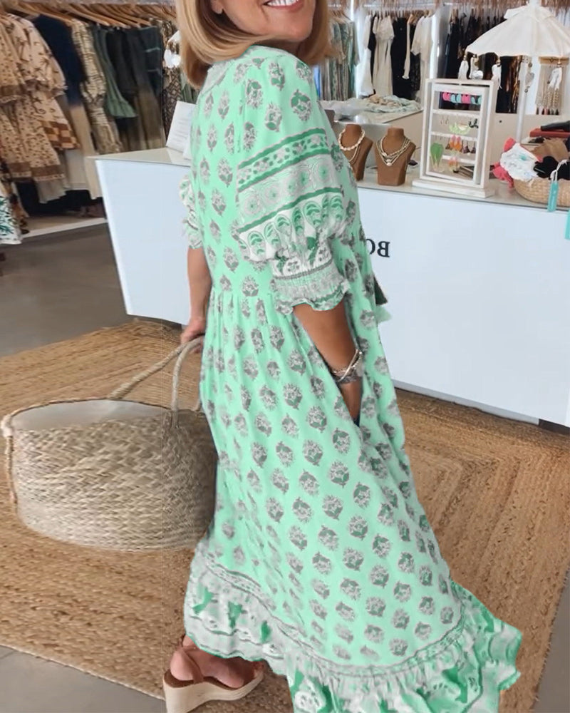 Isaline | Vestido Bohemio Fluido