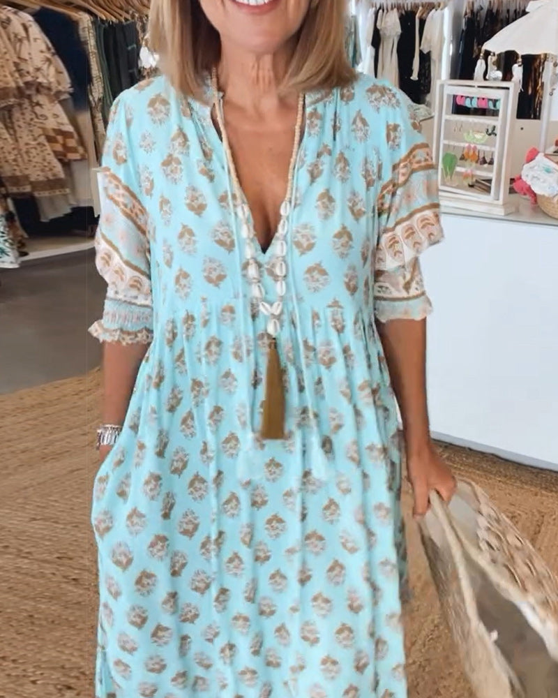 Isaline | Vestido Bohemio Fluido