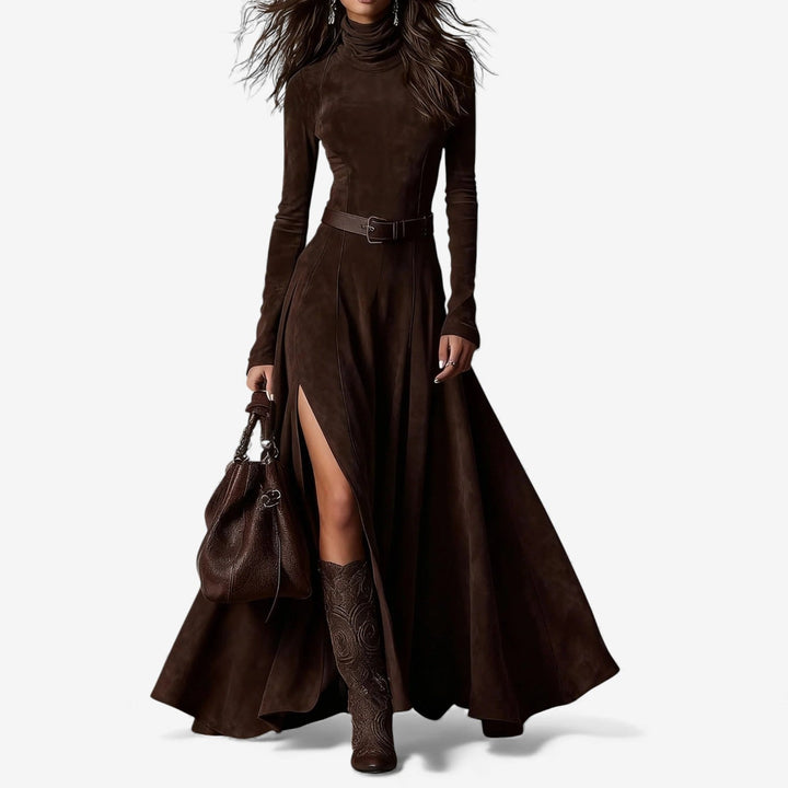Héloïse | Vestido Maxi de Ante Elegante
