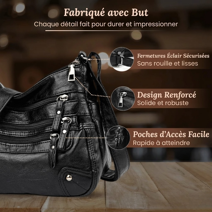 Lison | Bolso Bandolera Multi-Zips Urbano