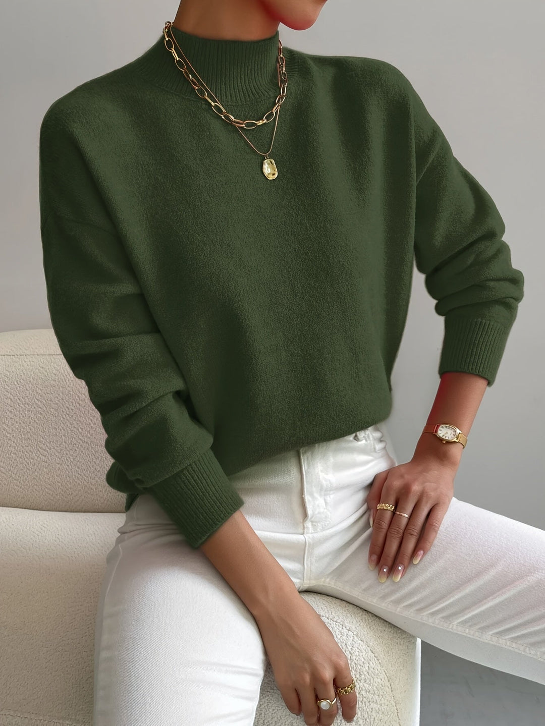 Léa | Suéter de Cuello Alto Suave