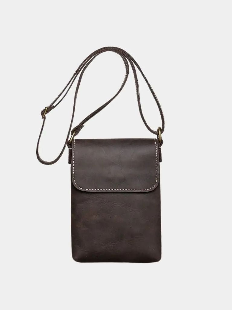Men's Mini Leather Shoulder Bag - Dalton & Rowe