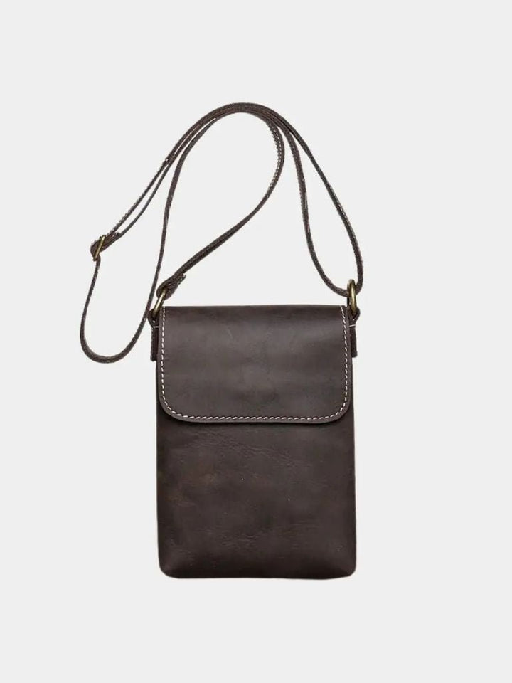 Men's Mini Leather Shoulder Bag - Dalton & Rowe
