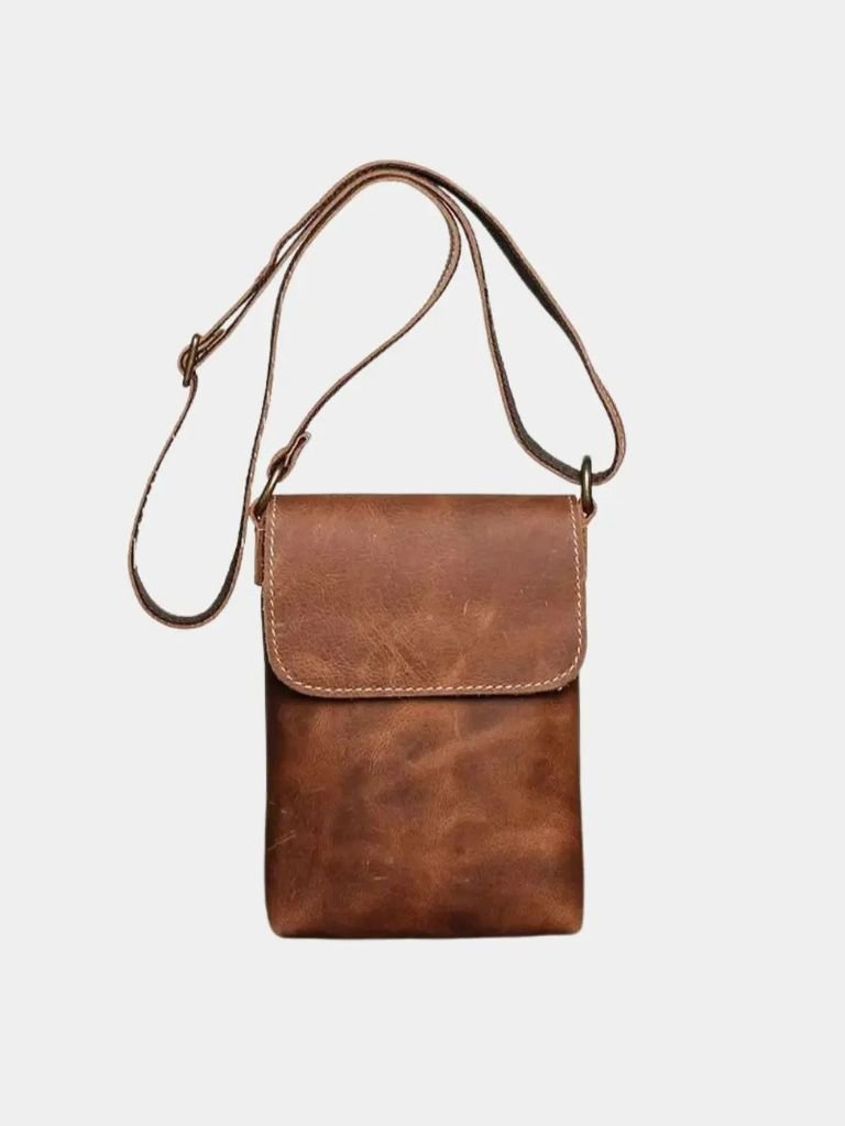 Men's Mini Leather Shoulder Bag - Dalton & Rowe