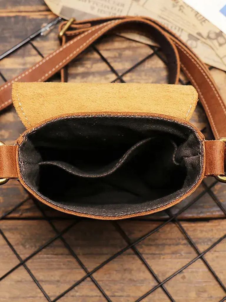 Men's Mini Leather Shoulder Bag - Dalton & Rowe