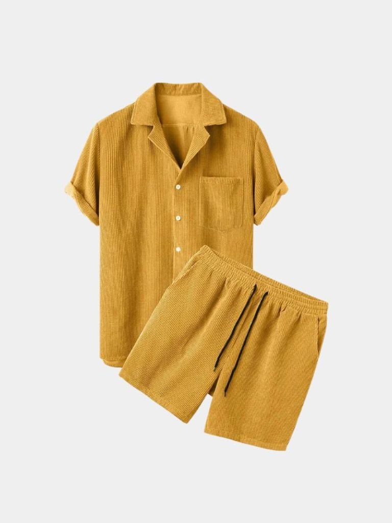 Summer Corduroy Set Shorts and Shirt - Dalton & Rowe