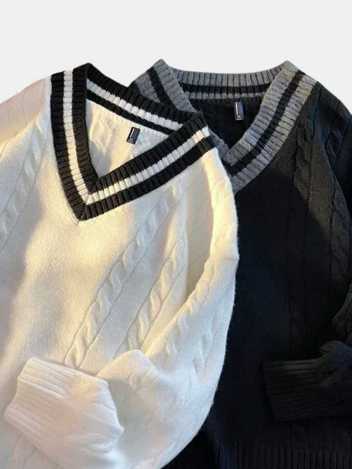 Minimalist V-Neck Sweater - Dalton & Rowe
