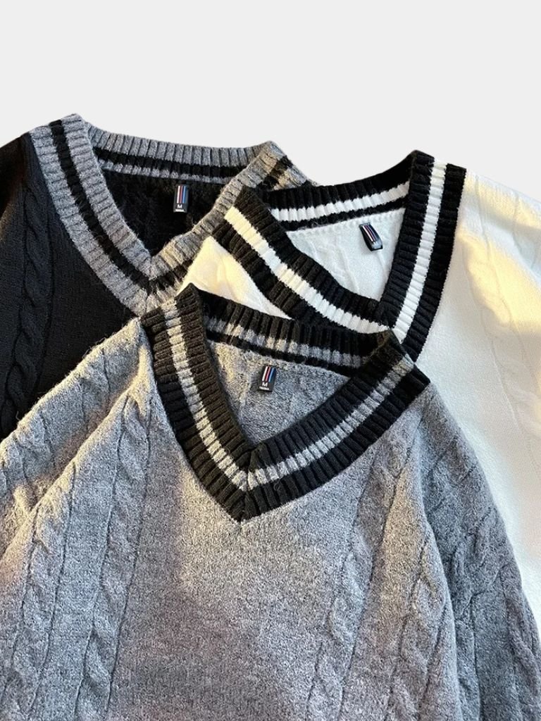 Minimalist V-Neck Sweater - Dalton & Rowe