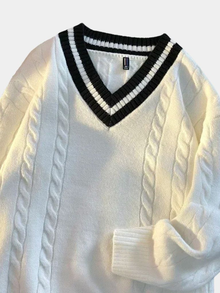 Minimalist V-Neck Sweater - Dalton & Rowe
