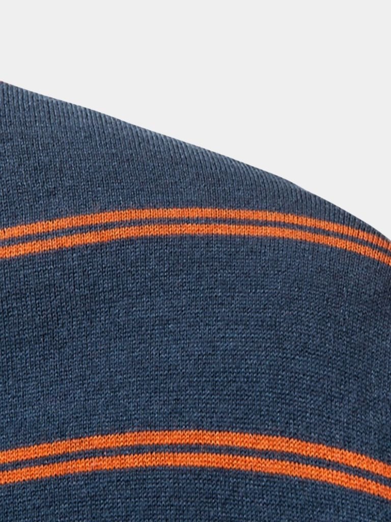 Navy Sunset Striped Polo - Dalton & Rowe