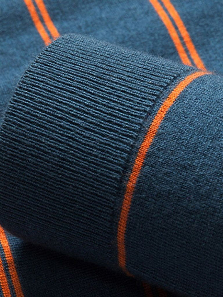 Navy Sunset Striped Polo - Dalton & Rowe