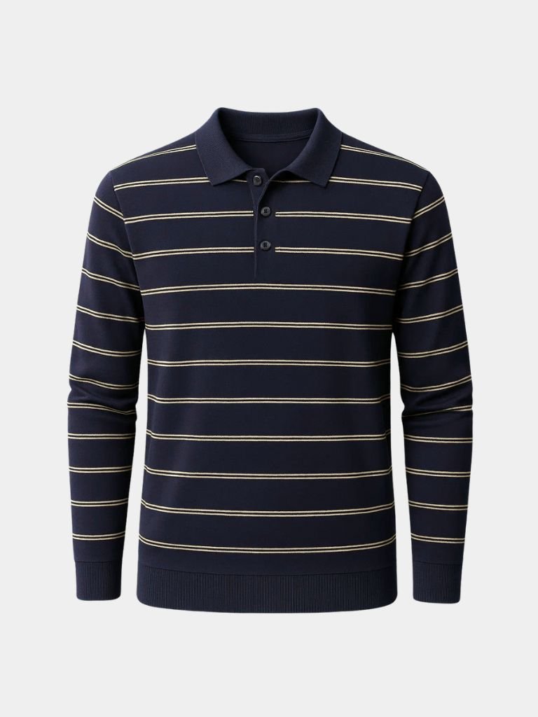 Navy Sunset Striped Polo - Dalton & Rowe