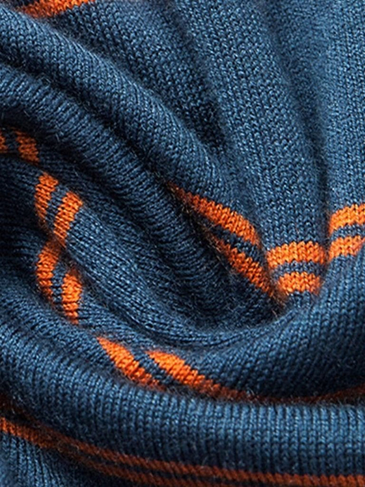 Navy Sunset Striped Polo - Dalton & Rowe