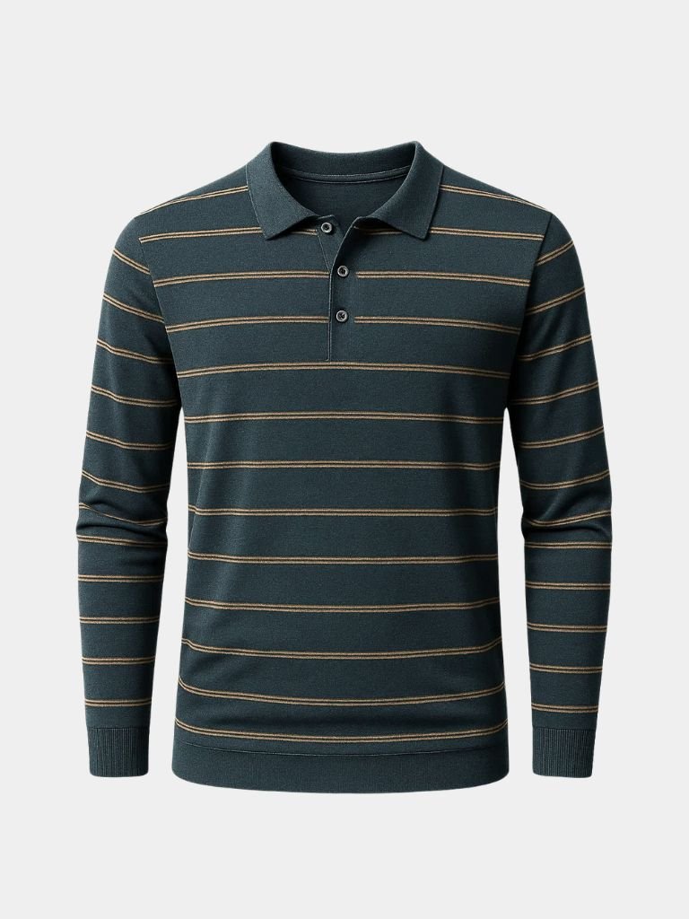 Navy Sunset Striped Polo - Dalton & Rowe