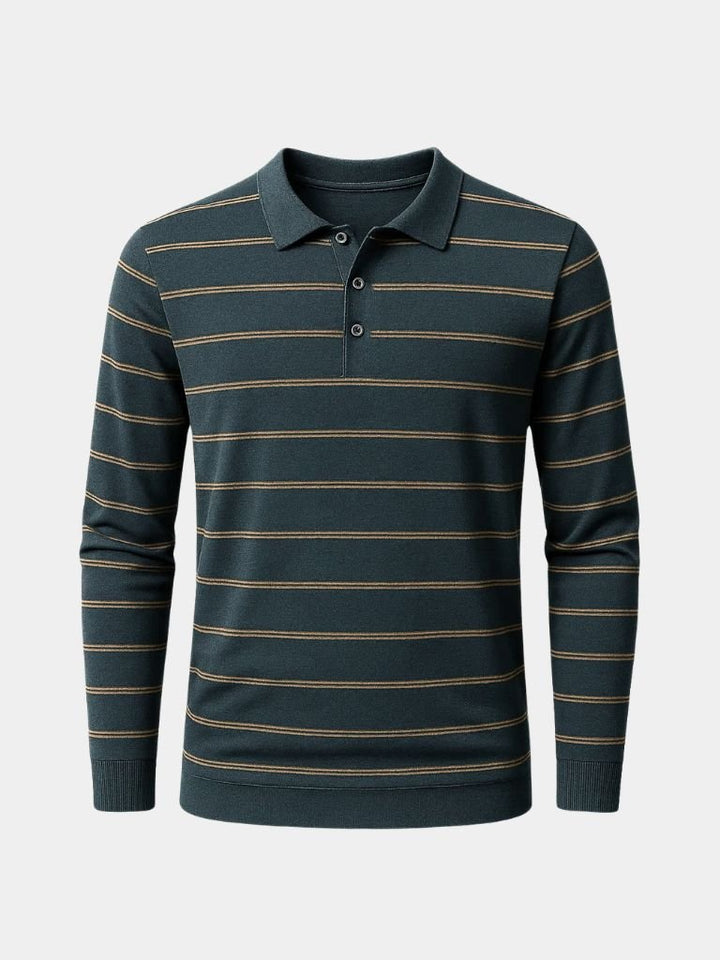 Navy Sunset Striped Polo - Dalton & Rowe