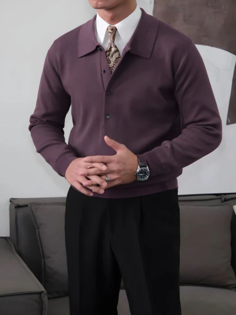 Old Money Knit Polo Pullover - Dalton & Rowe