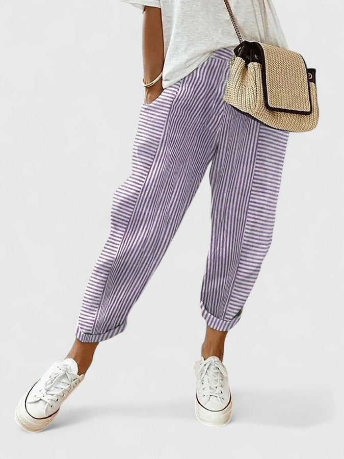 Inès | Pantalón Jogger Rayado Moderno