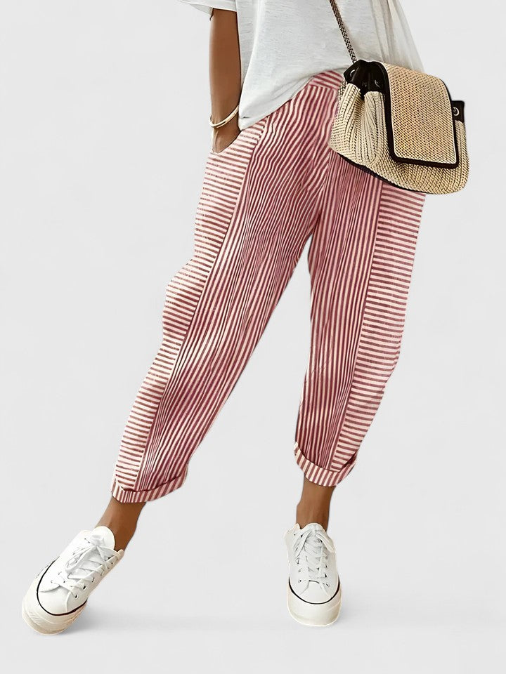 Inès | Pantalón Jogger Rayado Moderno